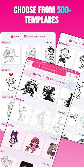 Draw Anime -Trace Sketch Paint screenshot 3