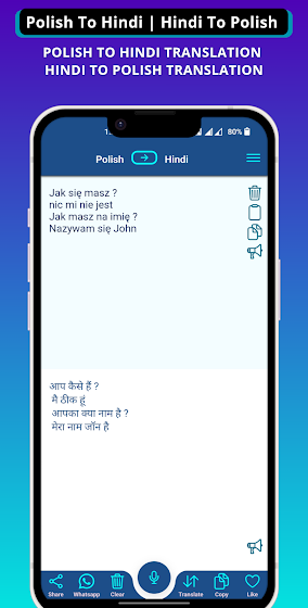 Polish - Hindi Translator screenshot 1