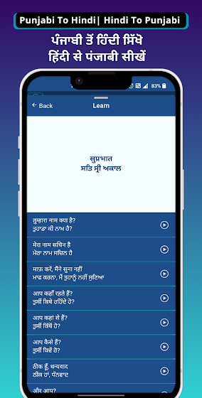 Punjabi - Hindi Translator screenshot 3