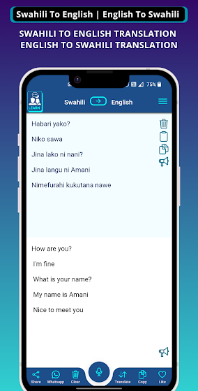 Swahili - English Translator screenshot 2