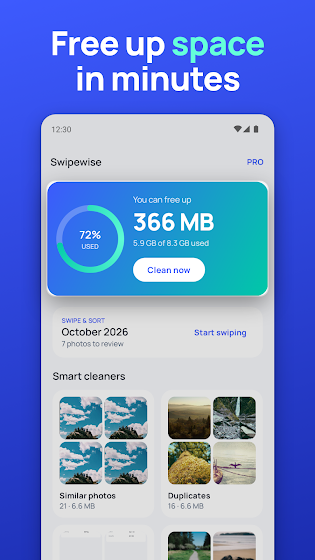 Swipewise AI: Storage Cleaner screenshot 1