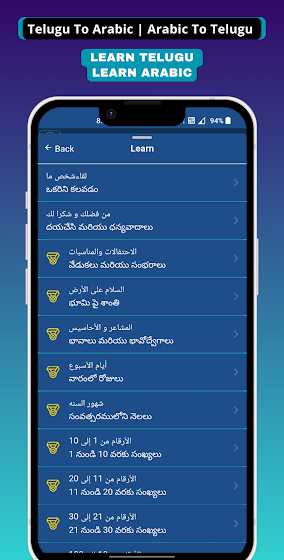 Telugu To Arabic Translator screenshot 3